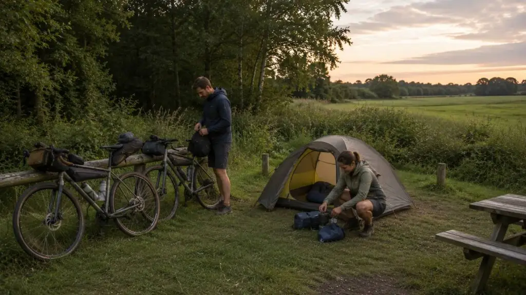 Micro-avontuur in Nederland met een korte fietstocht en legale overnachting op een natuurcamping