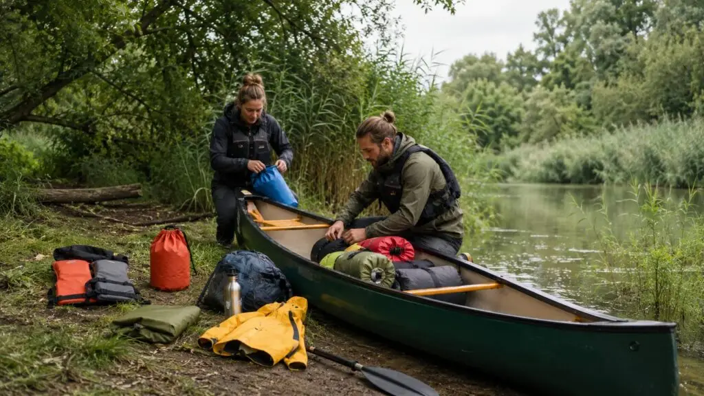 Avontuur in de Biesbosch met kano en waterdichte uitrusting voor een overnachting